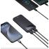 Mcdodo MC-4220 22.5W Large LED Display 10000MAH Fast Charging with Build in Type-C + 2 Type A POWER BANK - Black